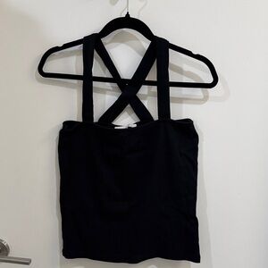 LOFT Black Strappy Tank Top
